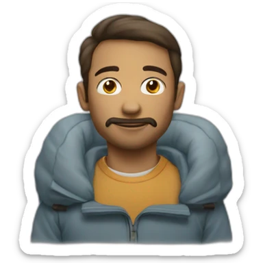 Personne flottant dans l’univers sticker