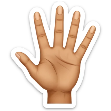 A hand where the palm is facing the towards the user and only the middle finger is bent in a 90 degree angle and rest of the 4 fingers are pointing upward sticker