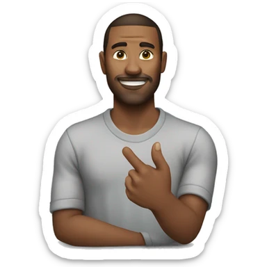 Guy put on the finger sticker