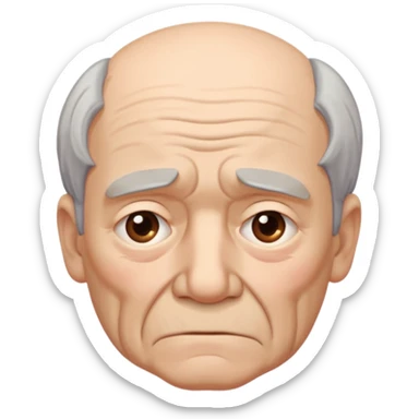 old man showing Sadness - feeling of sorrow or unhappiness sticker