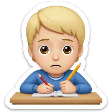 make  a sad kid who got an F on his english exam sticker