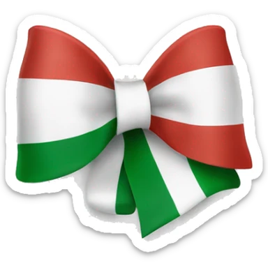 the flag of Italy in a bow sticker