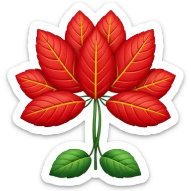 Un trébol de cinco hojas rojo sticker