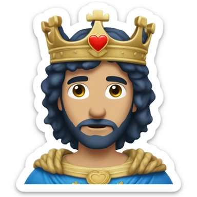 Un corazón azul rey en llamas y que tenga un infinito  sticker