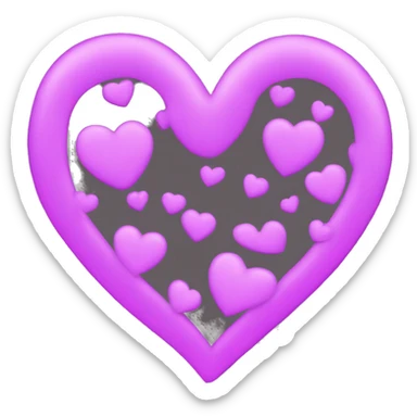 create a heart that looks like this ❤ but change the colors to neon blue and purple sticker