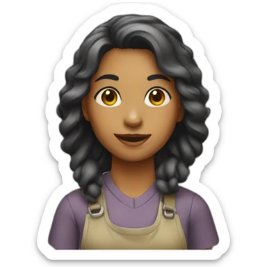 shopkeeper femal e sticker