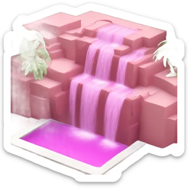 Pink pool with a waterfall  sticker