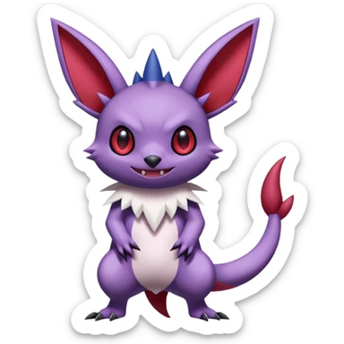 Stitch-Sableye-Noibat-Minccino-Zangoose-fusion, full body sticker