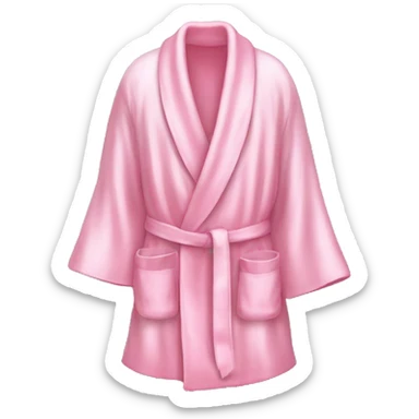 Light pink silk slippers and robe sticker