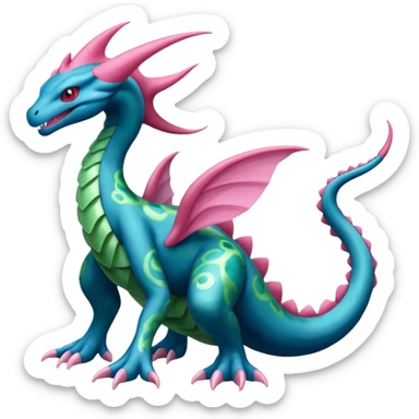 Salamence-Cresselia-Zygarde-Fakémon-fusion, full body sticker