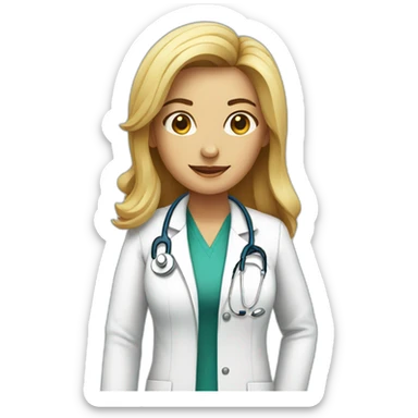 doctor standing woman sticker
