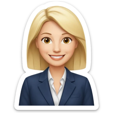 blond business woman in her forties sticker