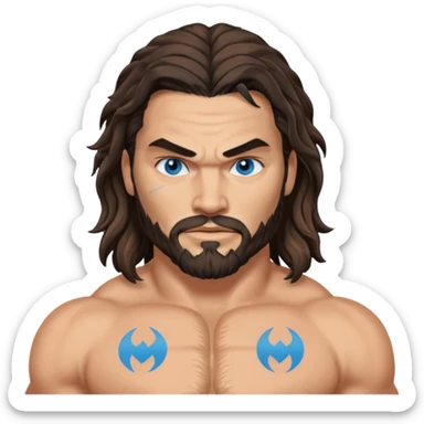 Blue eyes Jason mamoa sticker