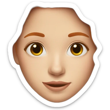 fair-skinned-pretty-woman-with-long strait ginger hair sticker