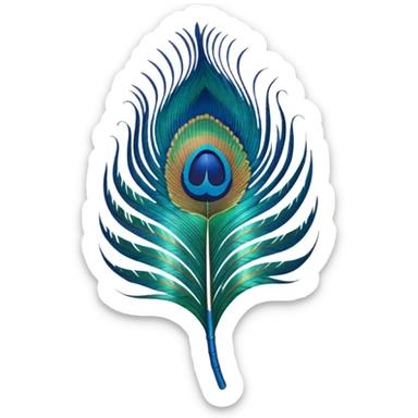 I need the single feather of peacock sticker