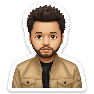 Hyperrealistic, vivid, ultra detailed sticker design of singer, songwriter, rapper, canadian celebrity, the weeknd, in 2019.
8k quailty, 5000x5000px, clean, smooth, ultra thin lines, no emoji icons, no emoji faces, isolated. Glossy appearance. sticker