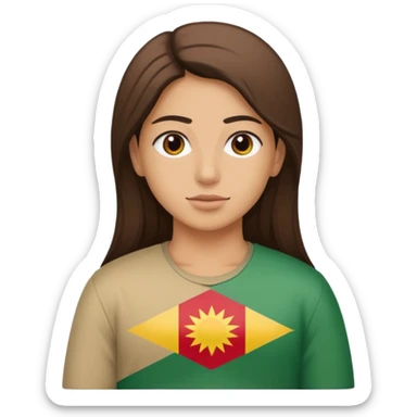 someone with the Kurdistan flag on their back sticker