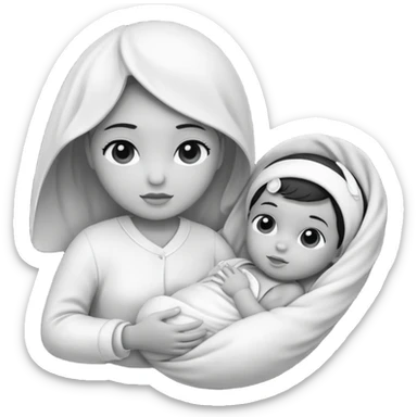 Newborn B&W with female sticker