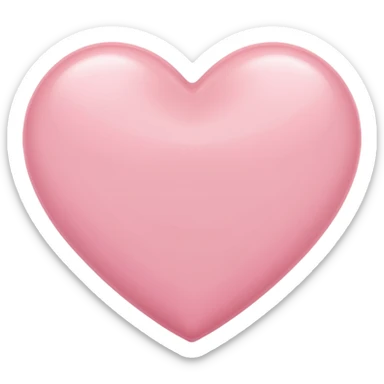 Light pink heart emoji sticker