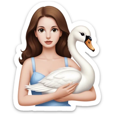 lana del rey holding swan sticker