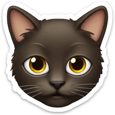 dark-brown-furry-scottish-cat sticker