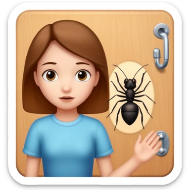 Carpenter ants leading a girl to the bathroom  sticker