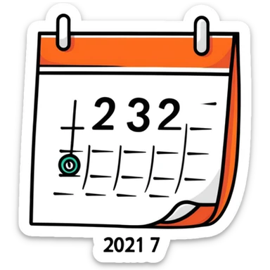 colorful sticker-style icon logo for an open source self-hosted calendar app, inspired by Fantastical, with a calendar page and subtle open source symbol sticker