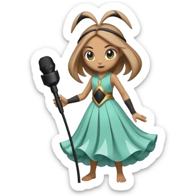 Meloetta-Gible-Pokémon-Fakémon-fusion-hybrid-creature sticker