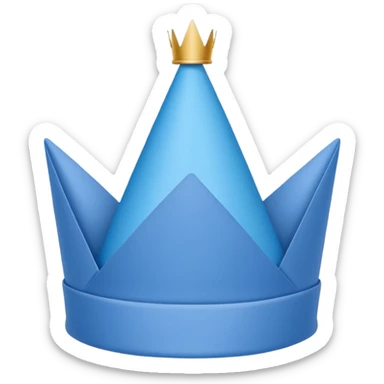 Blue party crown hat—with no jewels or embellishments sticker