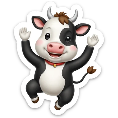 polish cow dance sticker