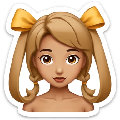 Flirtatious bow sticker