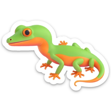 a gecko in side profile sticker