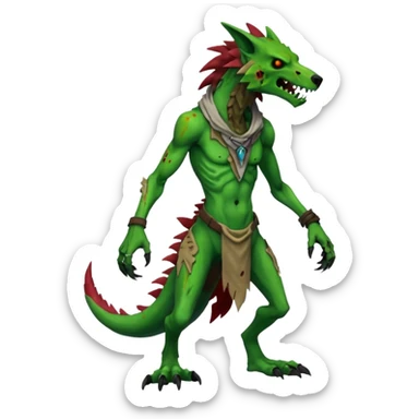 Zombie vernid-sergal-protogen-primagen-fusion-hybrid, full body sticker