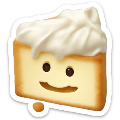 milk and semolina dessert called galaktoboureko in a plate sticker