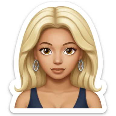 Beyonce with platinum blonde hair sticker