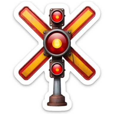Railroad crossing light sticker