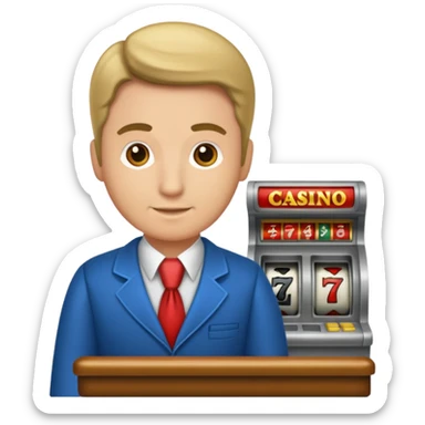 casino cashier man sticker
