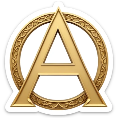 Greek letters Theta and Delta combined into a single sign sticker