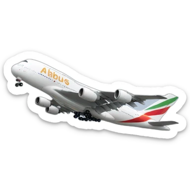 airbus a380 side view sticker