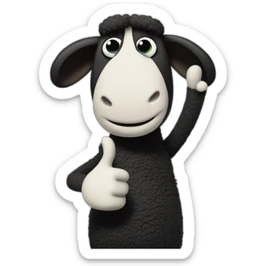 Shaun the Sheep thumbs up sticker