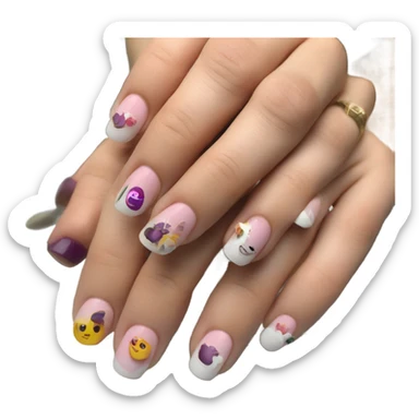 Nails done in salon sticker