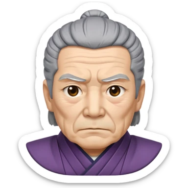 Japanese Castle Lord, old, half body sticker