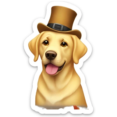 Yellow lab at thanksgiving sticker