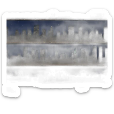 new york city at night sticker