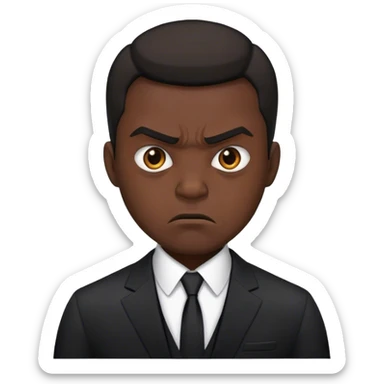 segurança homem de preto, furioso sticker