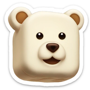 Bear-shaped marshmallows sticker