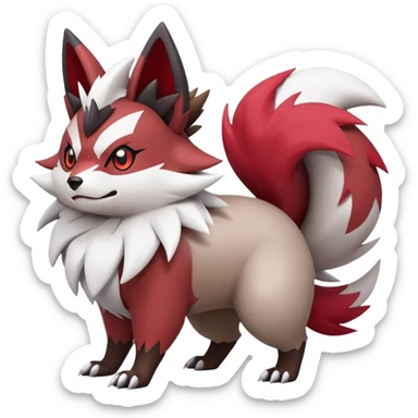 Zigzagoon-Zorua-Zangoose-Hybrid (Full body) sticker