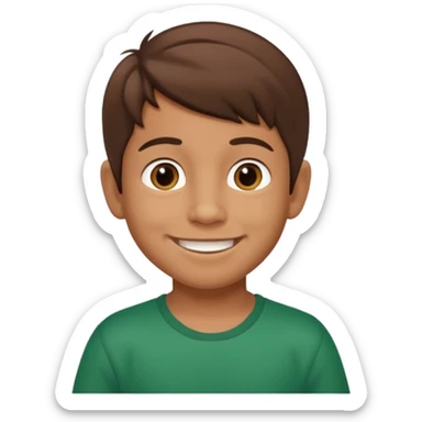 A 5 year old mexican boy with brown hair sticker
