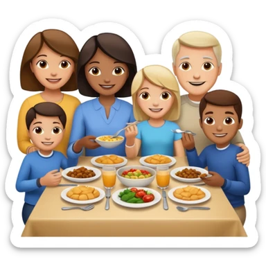 family dinner sticker