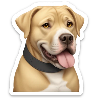 Grey American bully and golden Labrador hug sticker